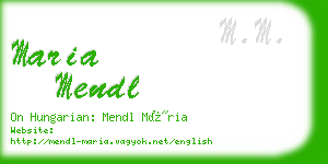 maria mendl business card